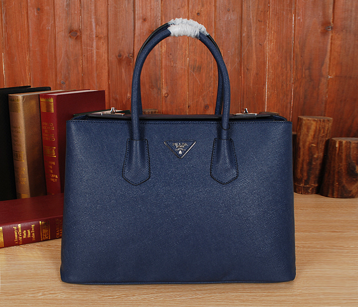 Prada borsetta in pelle blu 2748